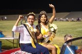 Homecoming King Keegan Dickenson and Queen Andrea Avila